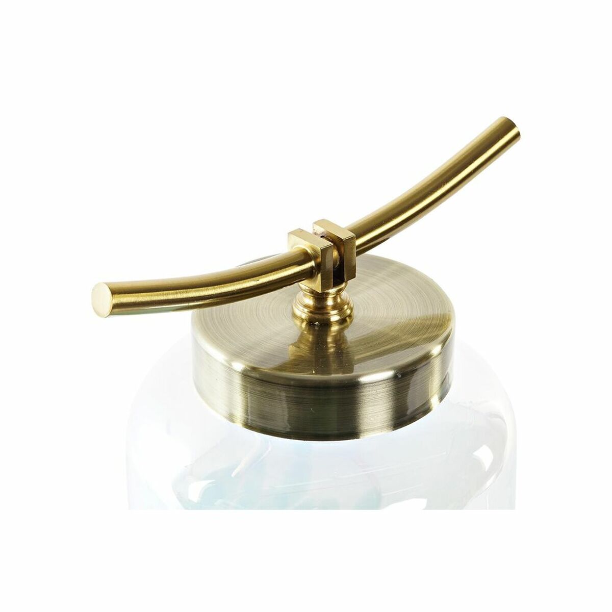 Vase DKD Home Decor Blue Golden Metal Crystal Mediterranean 19 x 15 x 33 cm-2