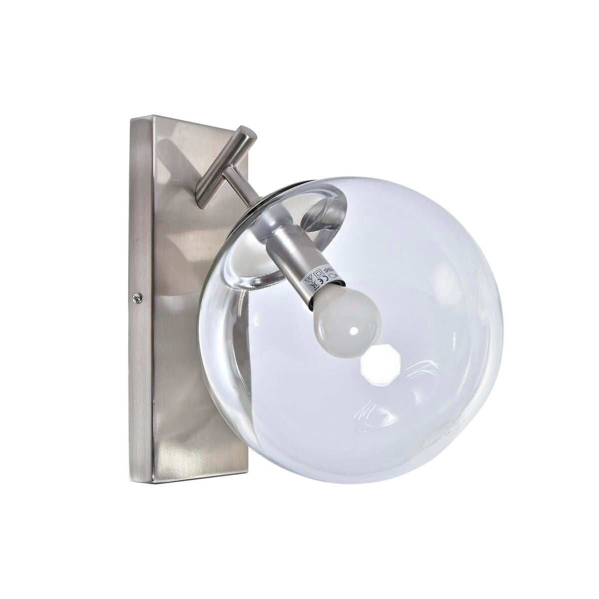 Wall Lamp DKD Home Decor 25W Crystal Silver Metal 220 V (20 x 25 x 27 cm)-2