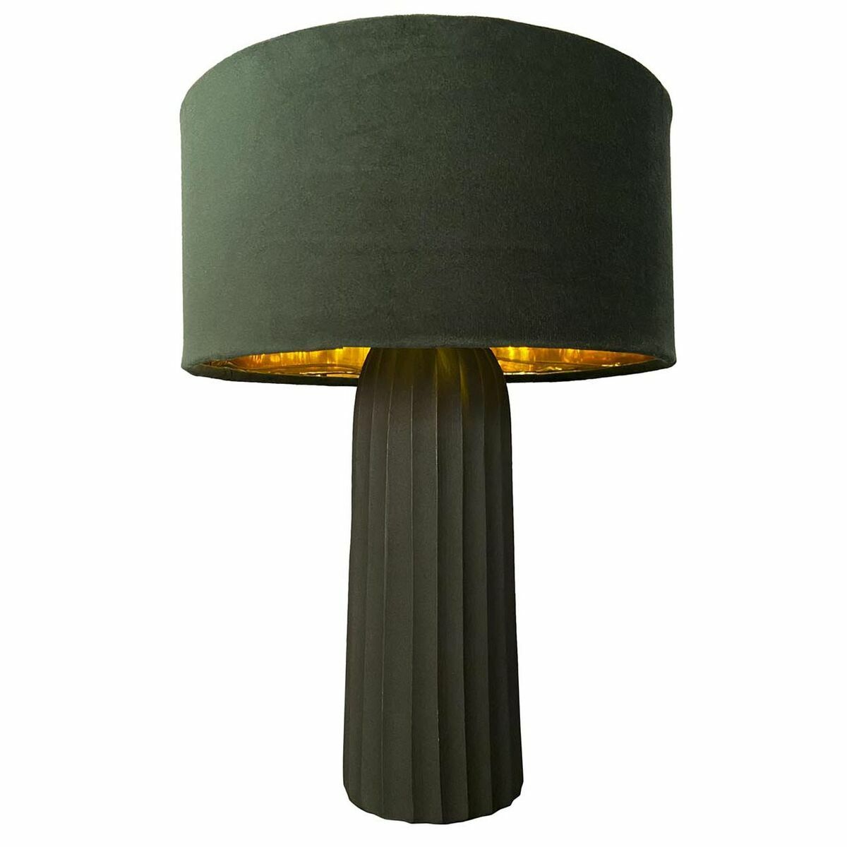 Desk lamp DKD Home Decor Velvet Aluminium Green (26 x 26 x 37 cm)-0