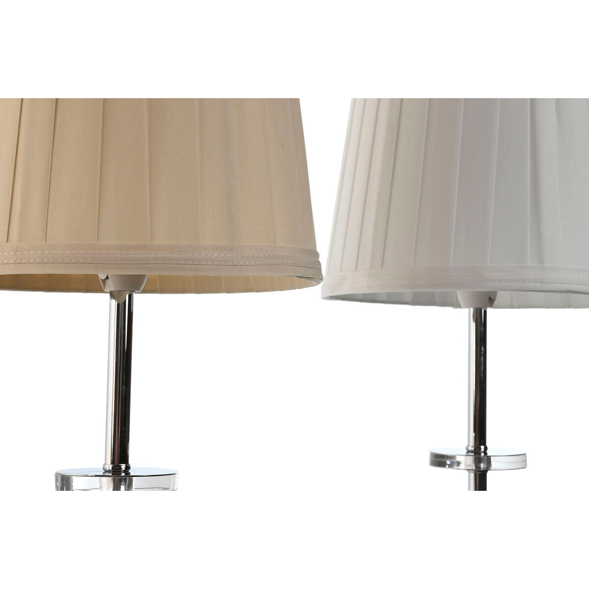 Desk lamp Home ESPRIT White Beige Metallic Metal 25 W 220 V 20 x 20 x 43 cm (2 Units)-4