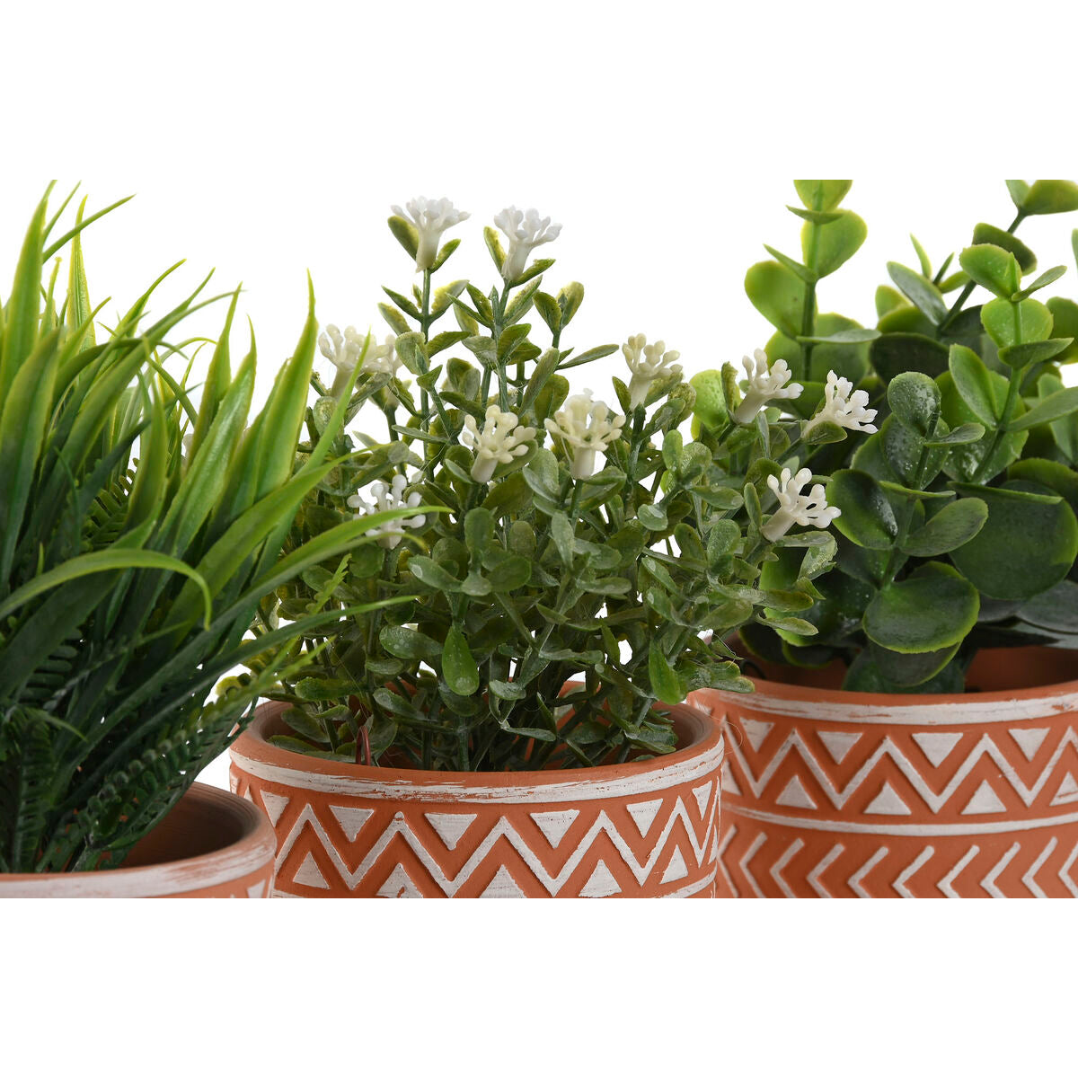 Decorative Plant Home ESPRIT Polyethylene Cement 12 x 12 x 17 cm (3 Units)-2