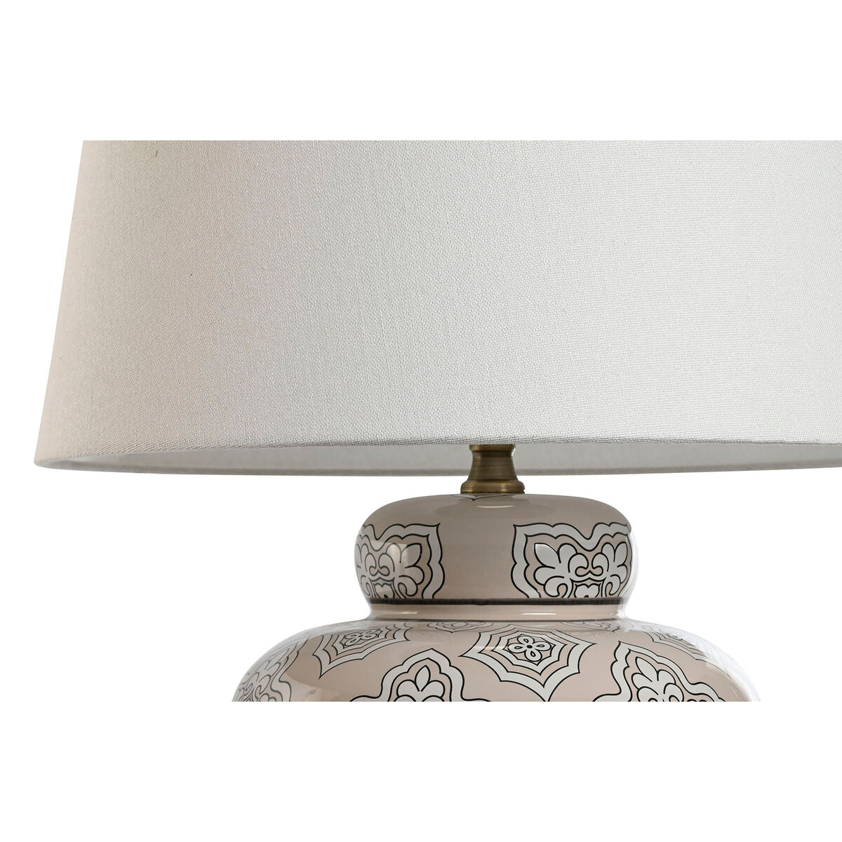 Desk lamp Home ESPRIT White Beige Ceramic 50 W 220 V 43,5 x 43,5 x 61 cm-4