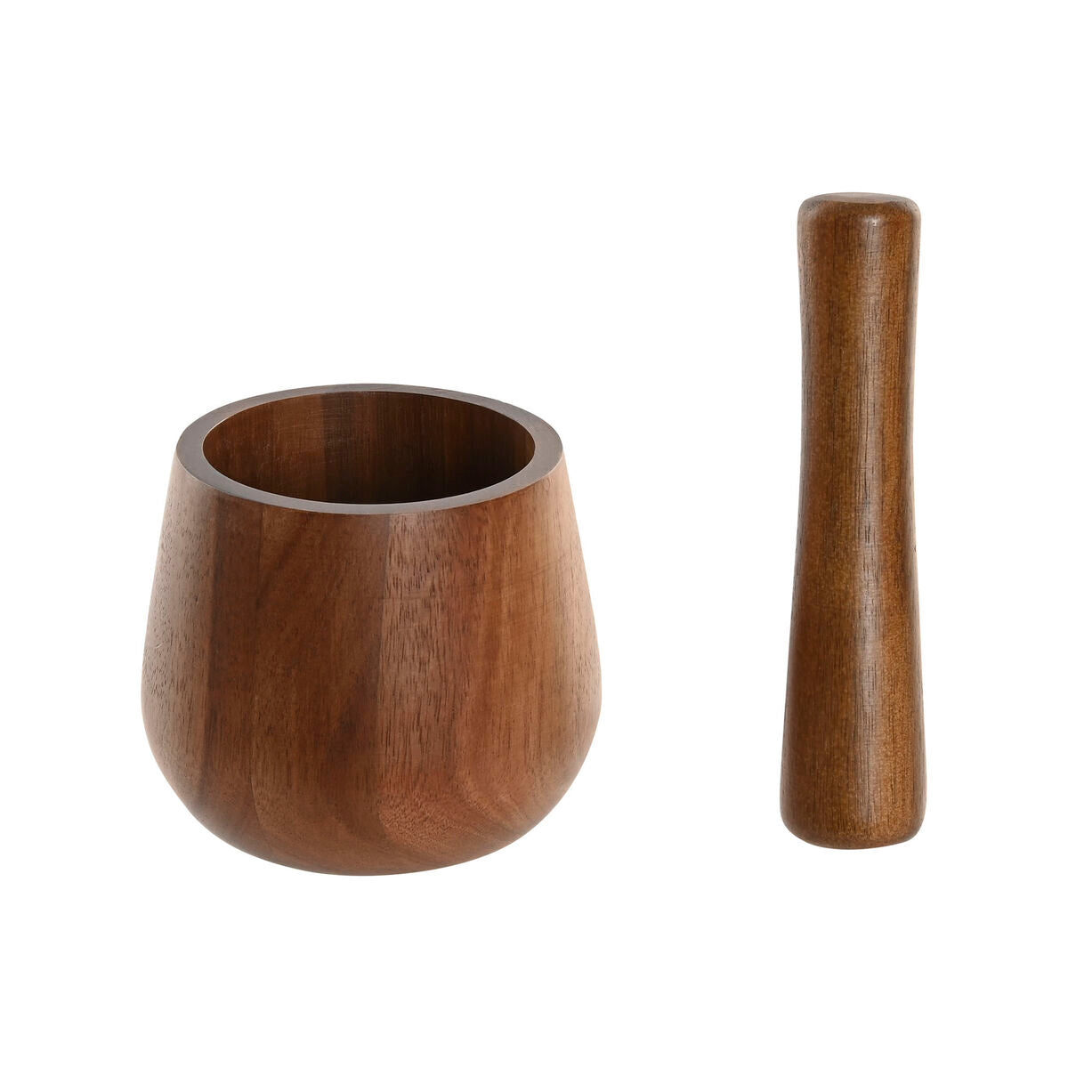 Mortar and pestle Home ESPRIT Acacia 12 x 12 x 16,5 cm-2