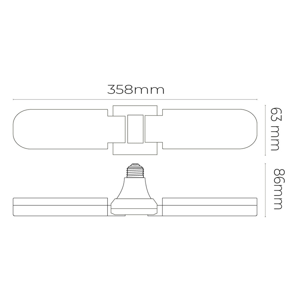 LED lamp EDM 98908 15 W E27 1521 Lm 35,5 x 6,3 x 8,6 cm Multi-directional (6500 K)-2