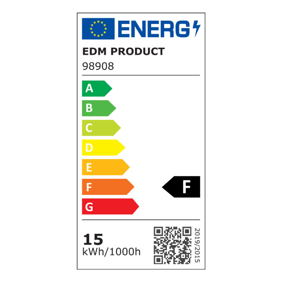 LED lamp EDM 98908 15 W E27 1521 Lm 35,5 x 6,3 x 8,6 cm Multi-directional (6500 K)-1