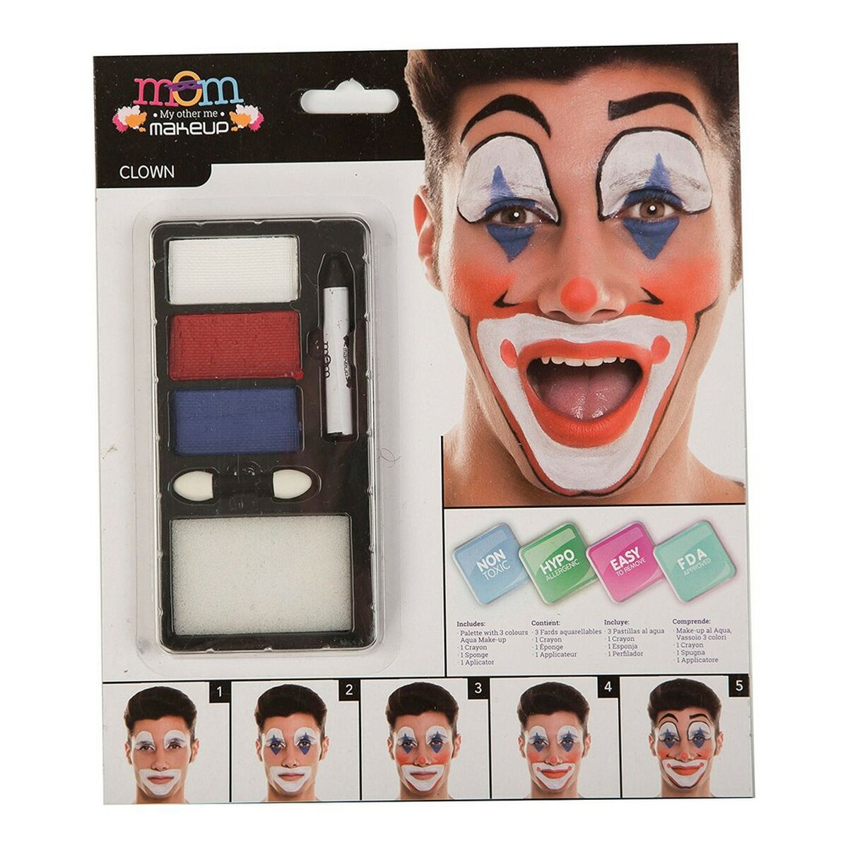 Make-Up Set My Other Me Blue Male Clown (24 x 20 cm)-0