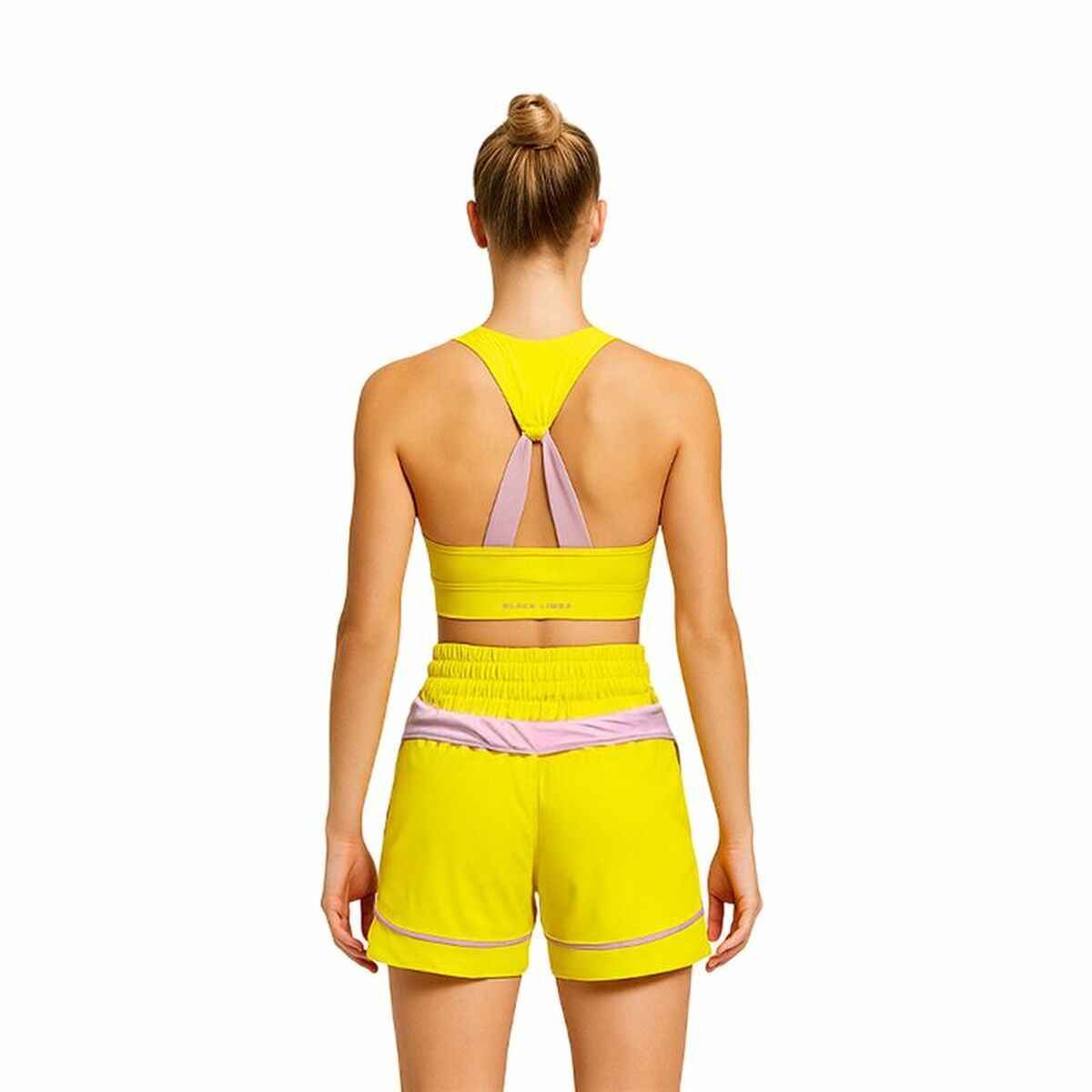 Women’s Sports Top Black Limba Yellow Fitness-5