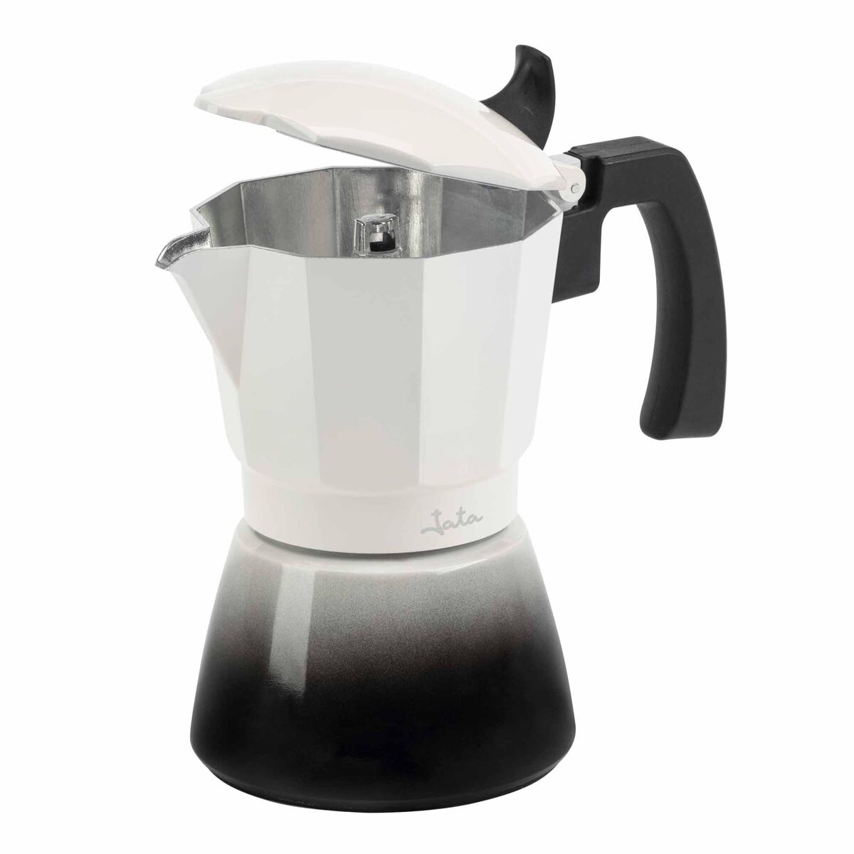 Italian Coffee Pot JATA HCAF2403 Cream Aluminium 3 Cups-7