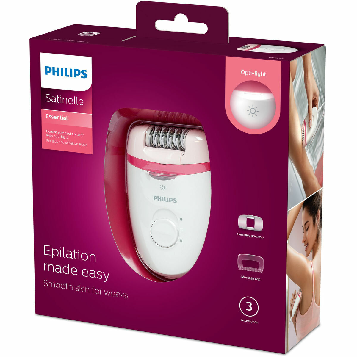 Electric Hair Remover Philips BRE255/00 Plastic (Plastic) (1 Unit)-2