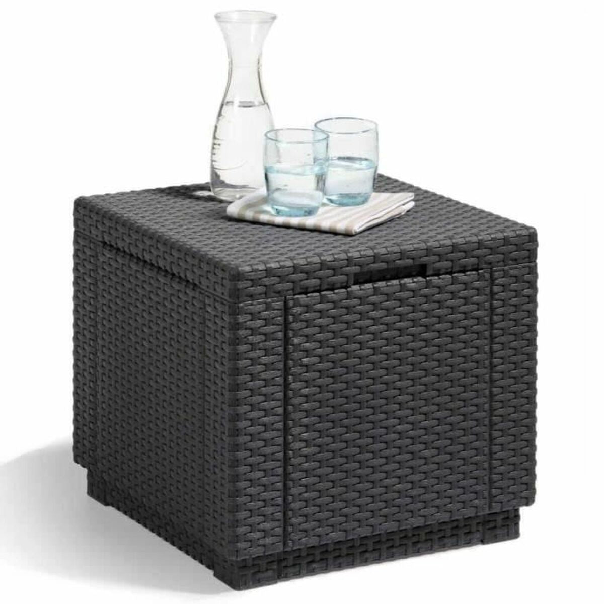 Side table Allibert by KETER Black polypropylene (42 x 42 x 39 cm)-4