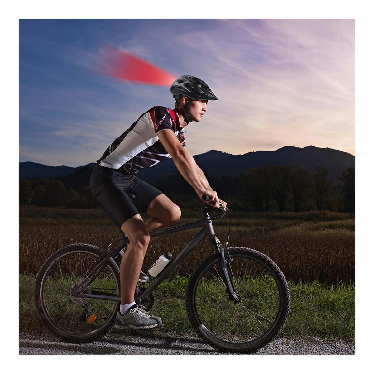 Adult's Cycling Helmet Dunlop M Black LED Light-1
