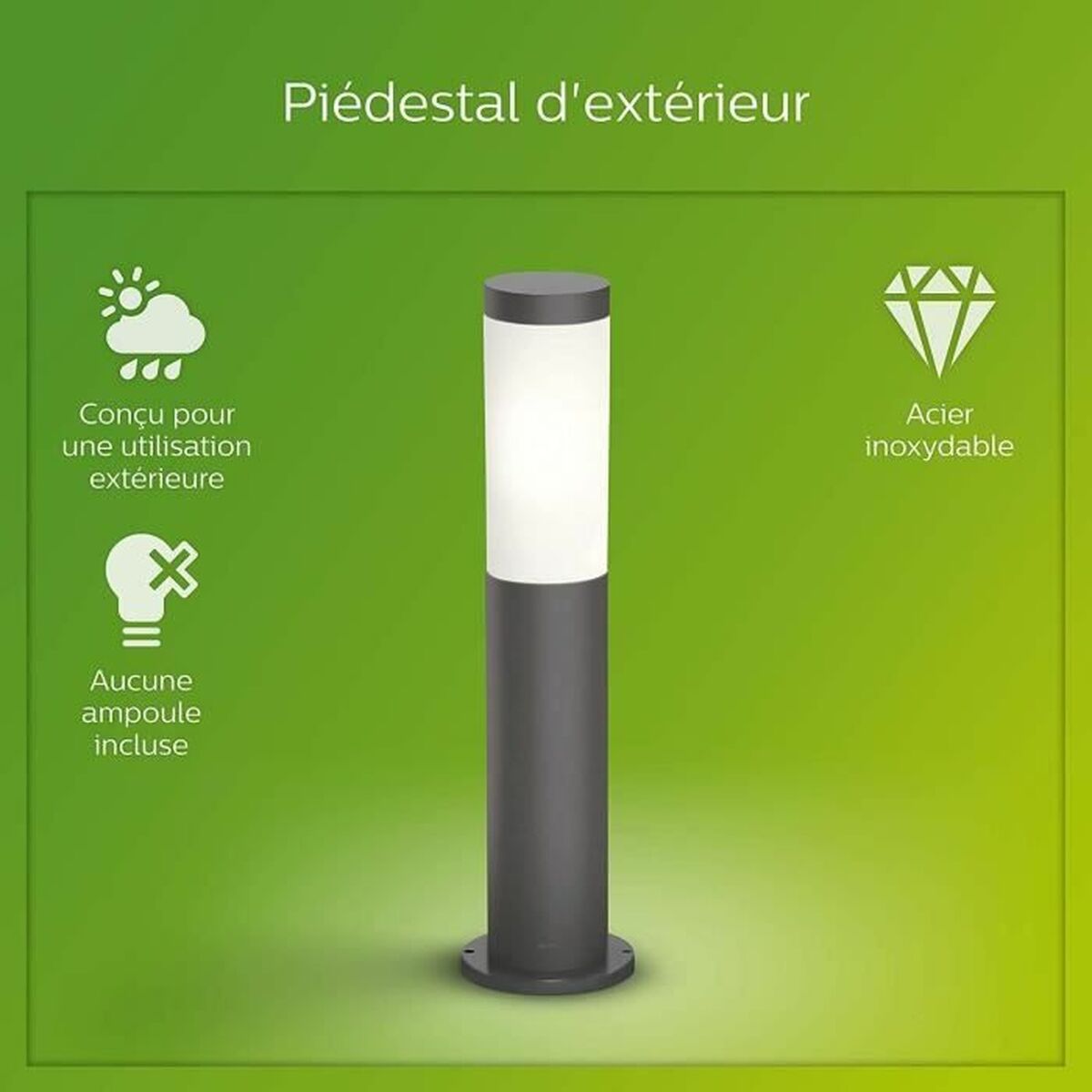 Lamp Philips Luminarias de exterior Anthracite E27 230 V 2700 K-4