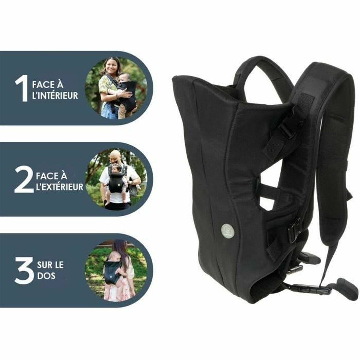 Baby Carrier Backpack Dreambaby Black + 0 Months-5
