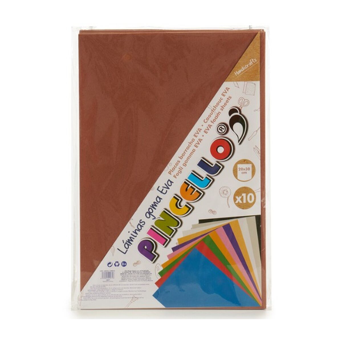 Eva Rubber Pincello Brown 30 x 0,2 x 20 cm (24 Units)-1
