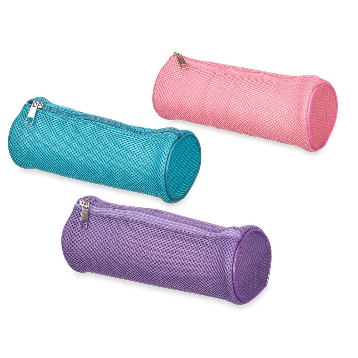 Cylindrical School Case Pincello Blue Purple Pink 22 x 8 x 8 cm Padded (6 Units)-2