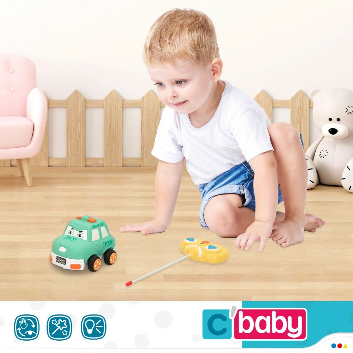 Remote-Controlled Car Colorbaby Green 13 x 9 x 10 cm (6 Units)-2