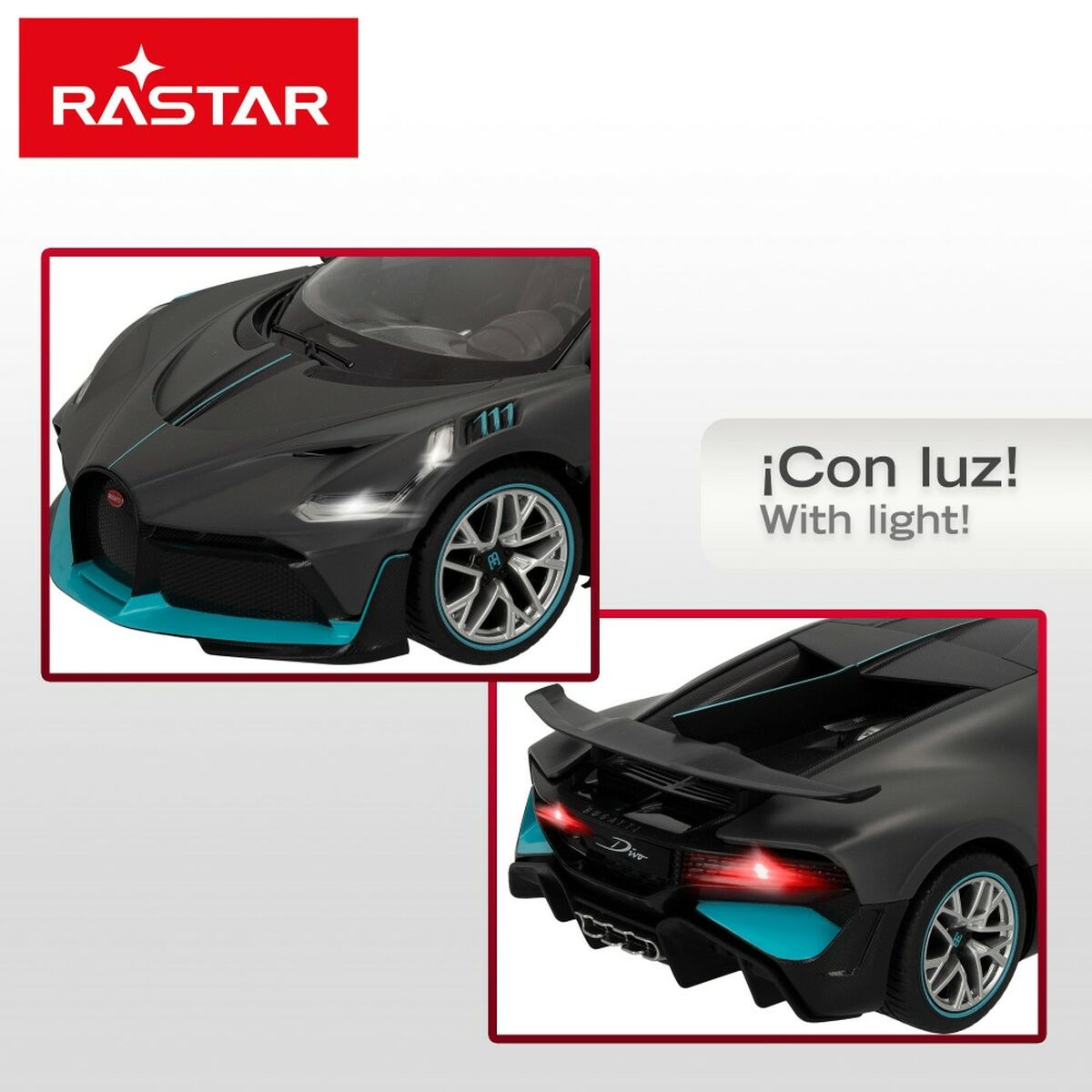 Remote-Controlled Car Bugatti Divo 1:14 Dark grey (2 Units)-3