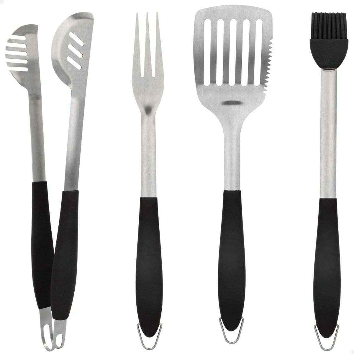 Barbecue Utensils Set Aktive 4 Pieces Barbecue Stainless steel 10 x 42 x 4 cm (4 Units)-6