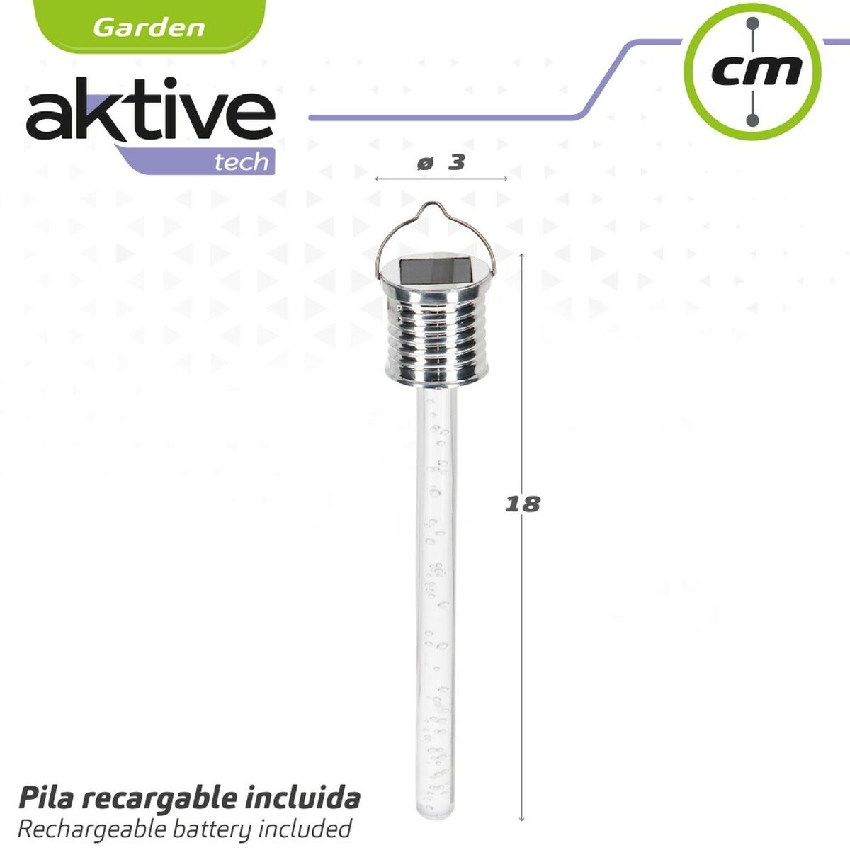 Solar lamp Aktive 3 x 17,5 x 3 cm (24 Units)-1