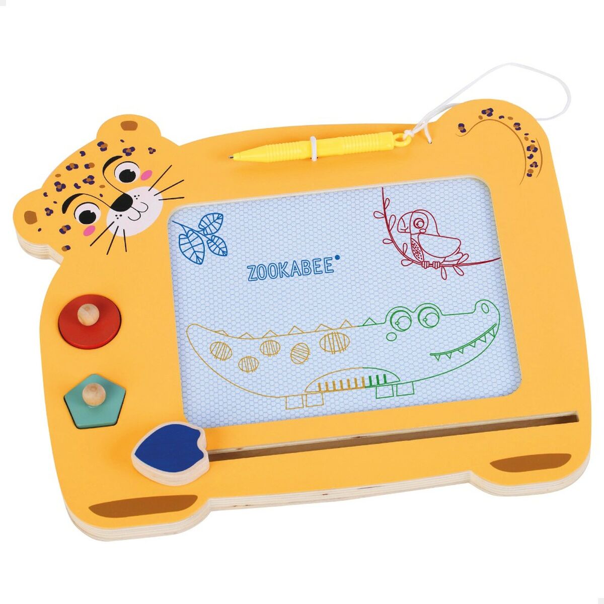 Magic Blackboard Woomax Zookabee Tiger Wood 30 x 2,5 x 26 cm (6 Units)-6