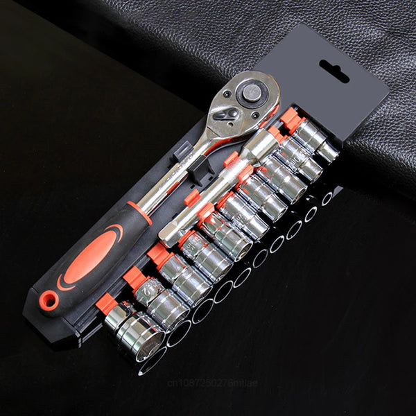 Wrench Socket Set With Extension Rod Hardware Car Boat Motorcycle Bicycle Repairing Tool Auto Repair Tools Short Socket Ratchet