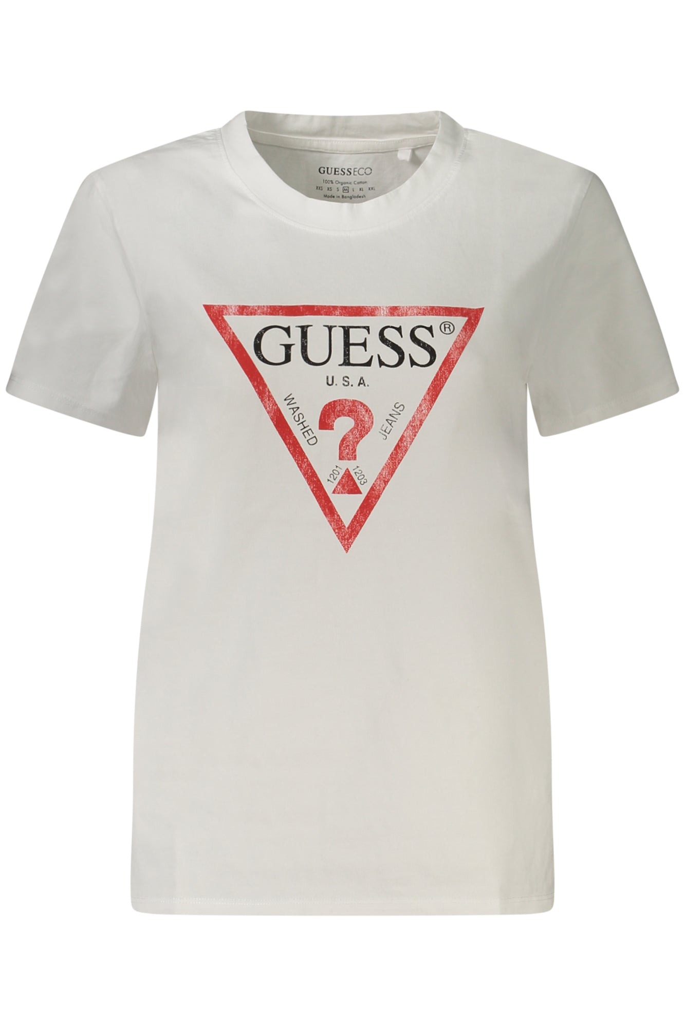 GUESS JEANS SHORT SLEEVE T-SHIRT WOMEN WHITE-0