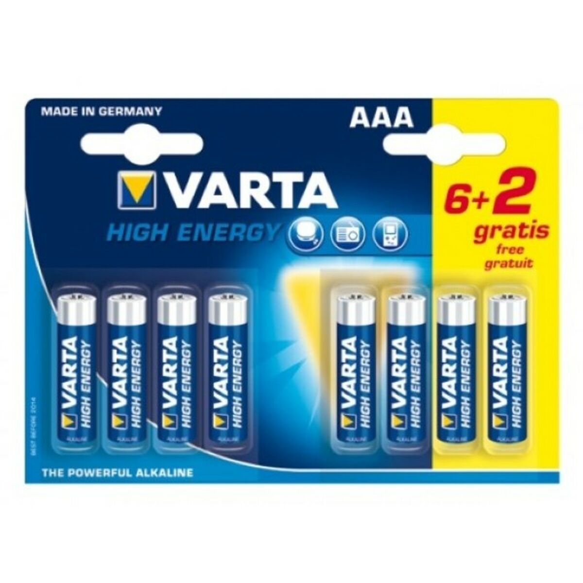 Battery Varta LR6 AAA 1,5V High Energy (8 pcs)-0