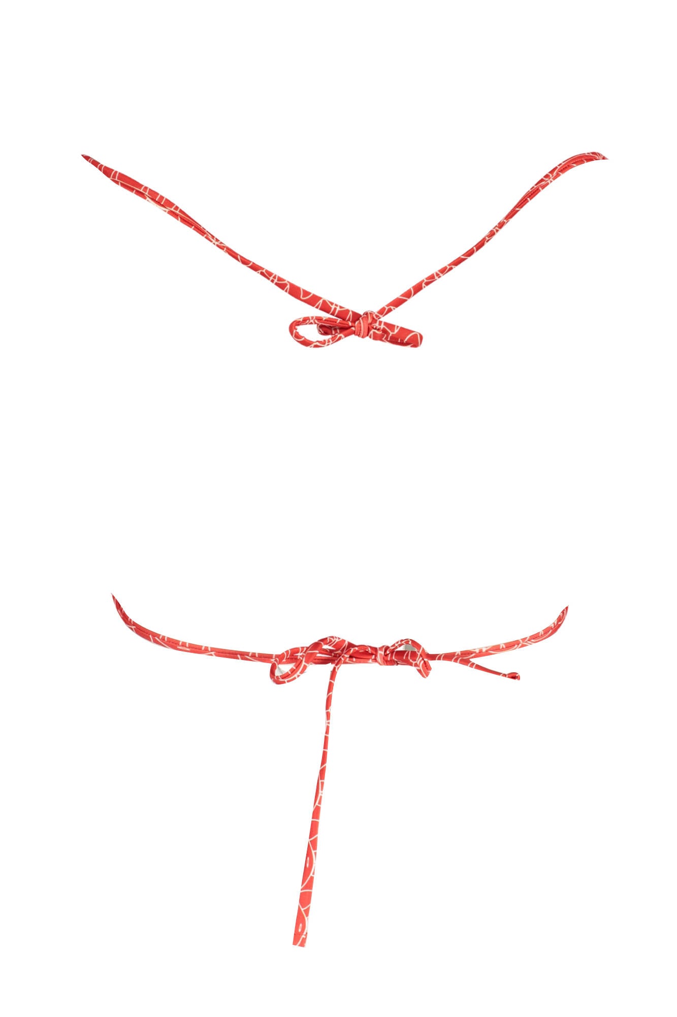 KARL LAGERFELD BEACHWEAR TOP WOMEN'S COSTUME RED-1