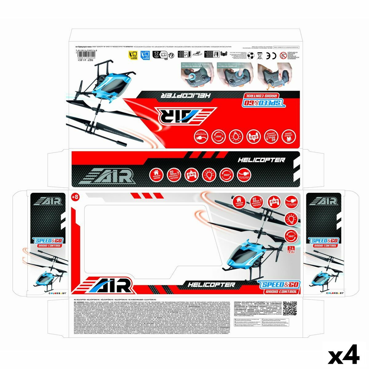 Radio control Helicopter Colorbaby (4 Units)-7