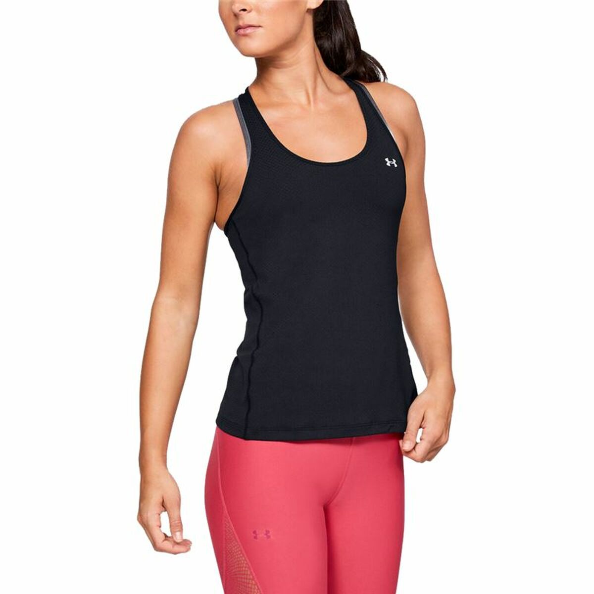 Tank Top Women Under Armour Racer Tank Black-5