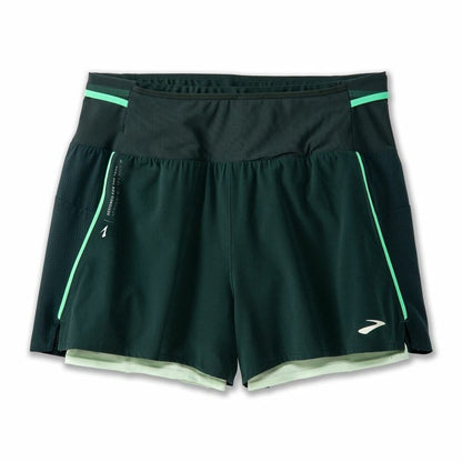 Sports Shorts for Women Brooks High Point 3" 2-in-1 2.0 Green-0