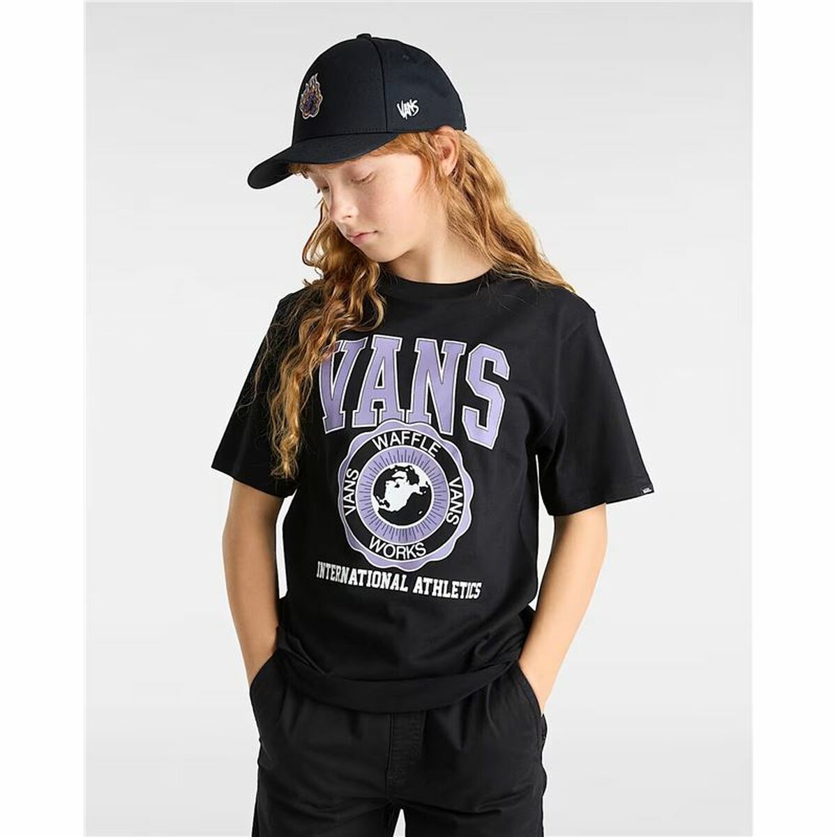 Child's Short Sleeve T-Shirt Vans Inter V Ss Black-3