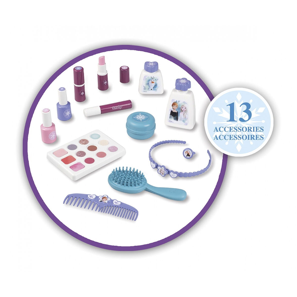Children's Make-up Set Smoby FROZEN BEAUTY SUITCASE Multicolour-2