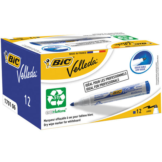 Liquid chalk marker Bic Velleda Ecolutions 1701 Blue (12 Pieces)-1