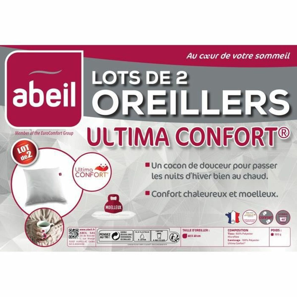 Pillow Abeil 60 x 60 cm (2 Units)-4