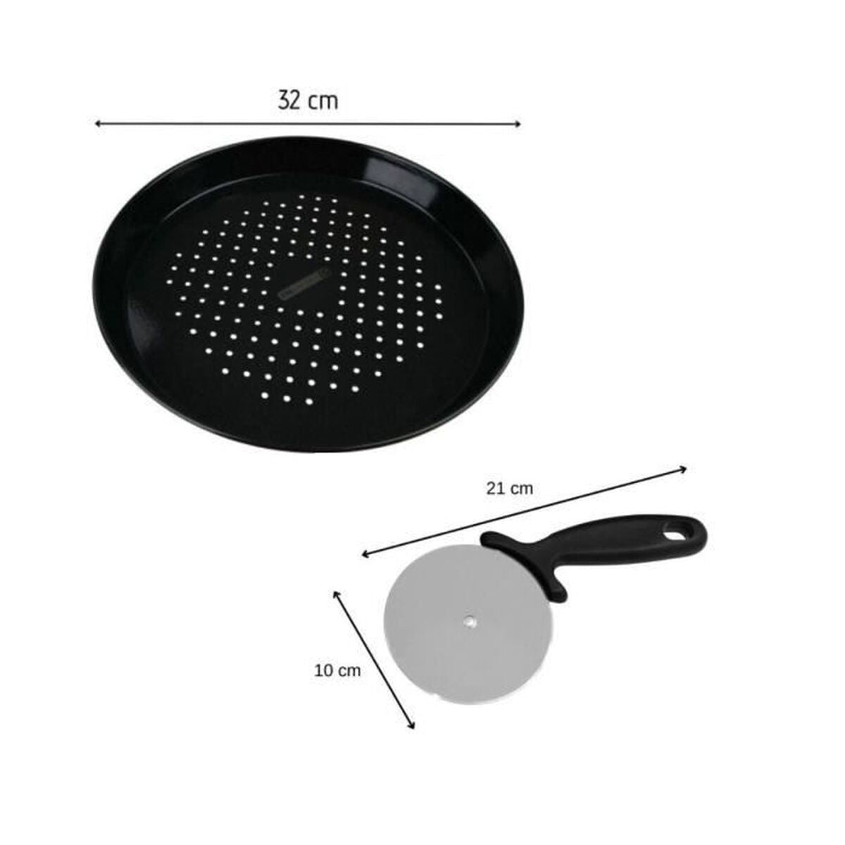 Kitchen Set FM Professional Stainless steel Pizza 2 Pieces-3