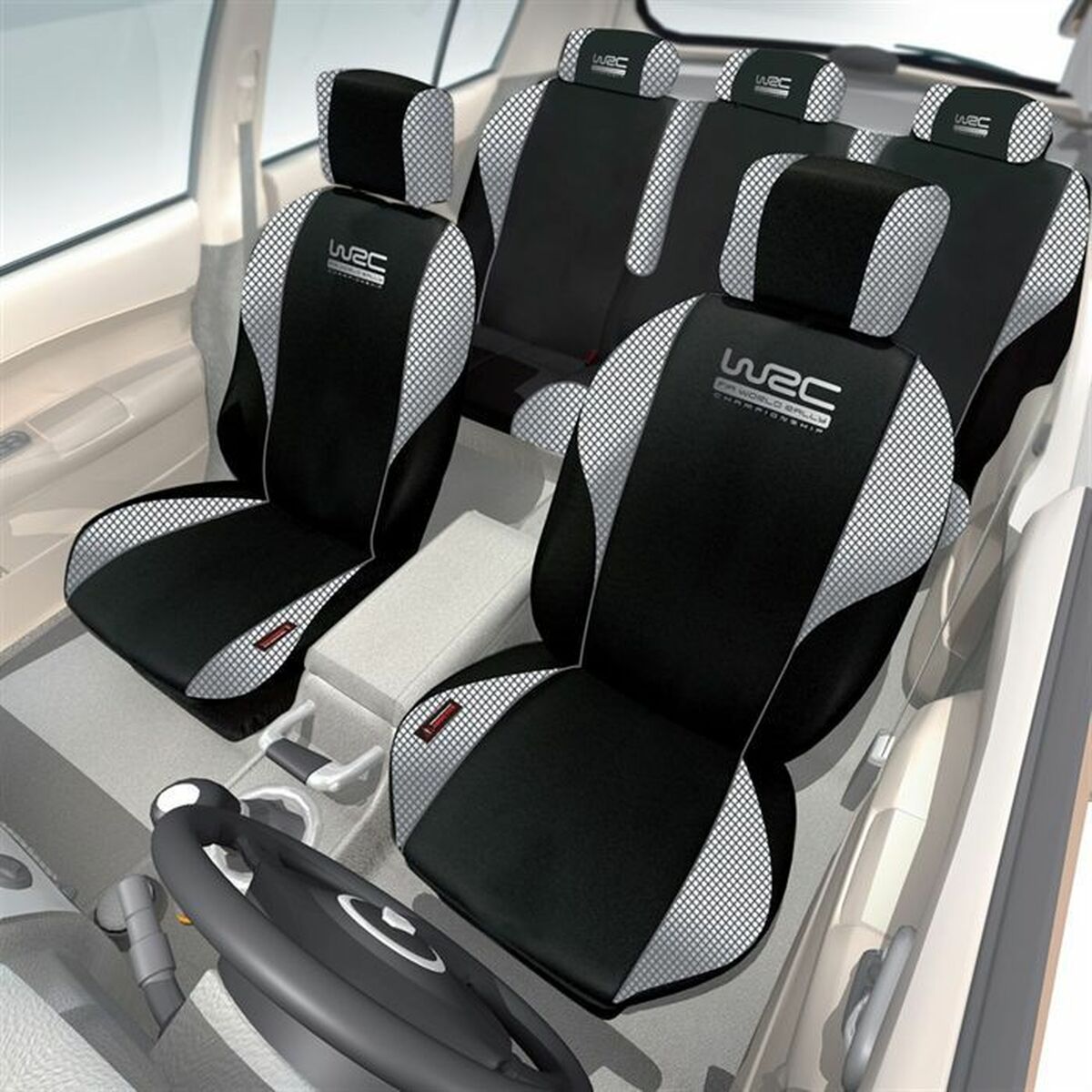 Car Seat Covers WRC 007 339 Black/Grey-5