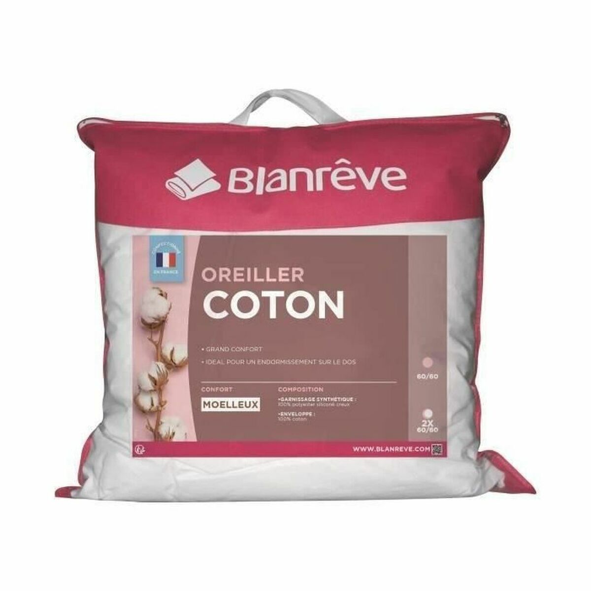 Pillow Blanreve White 60 x 60 cm (2 Units)-0