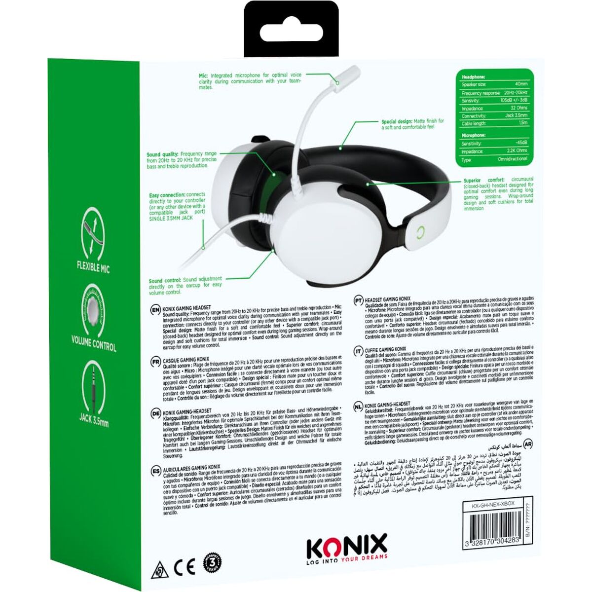 Headphones KONIX Black-1
