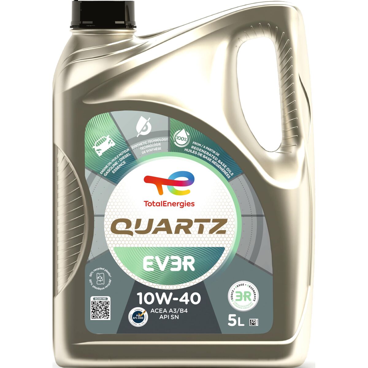 Car Motor Oil Totalenergies Quartz EV3R 10W40 5 L-8