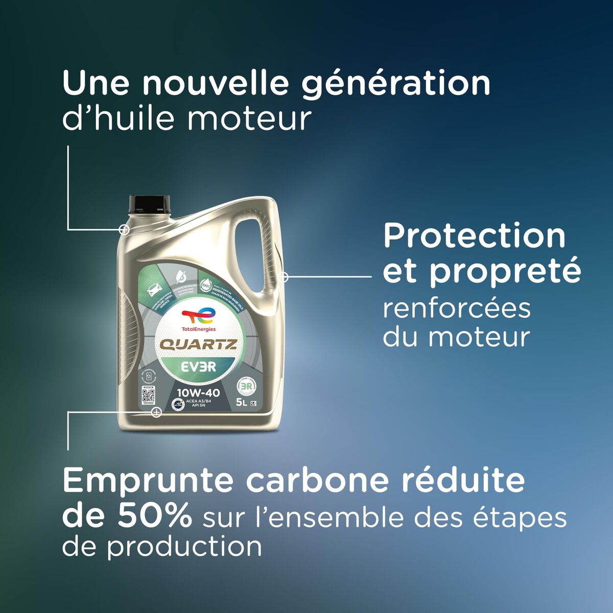 Car Motor Oil Totalenergies Quartz EV3R 10W40 5 L-2