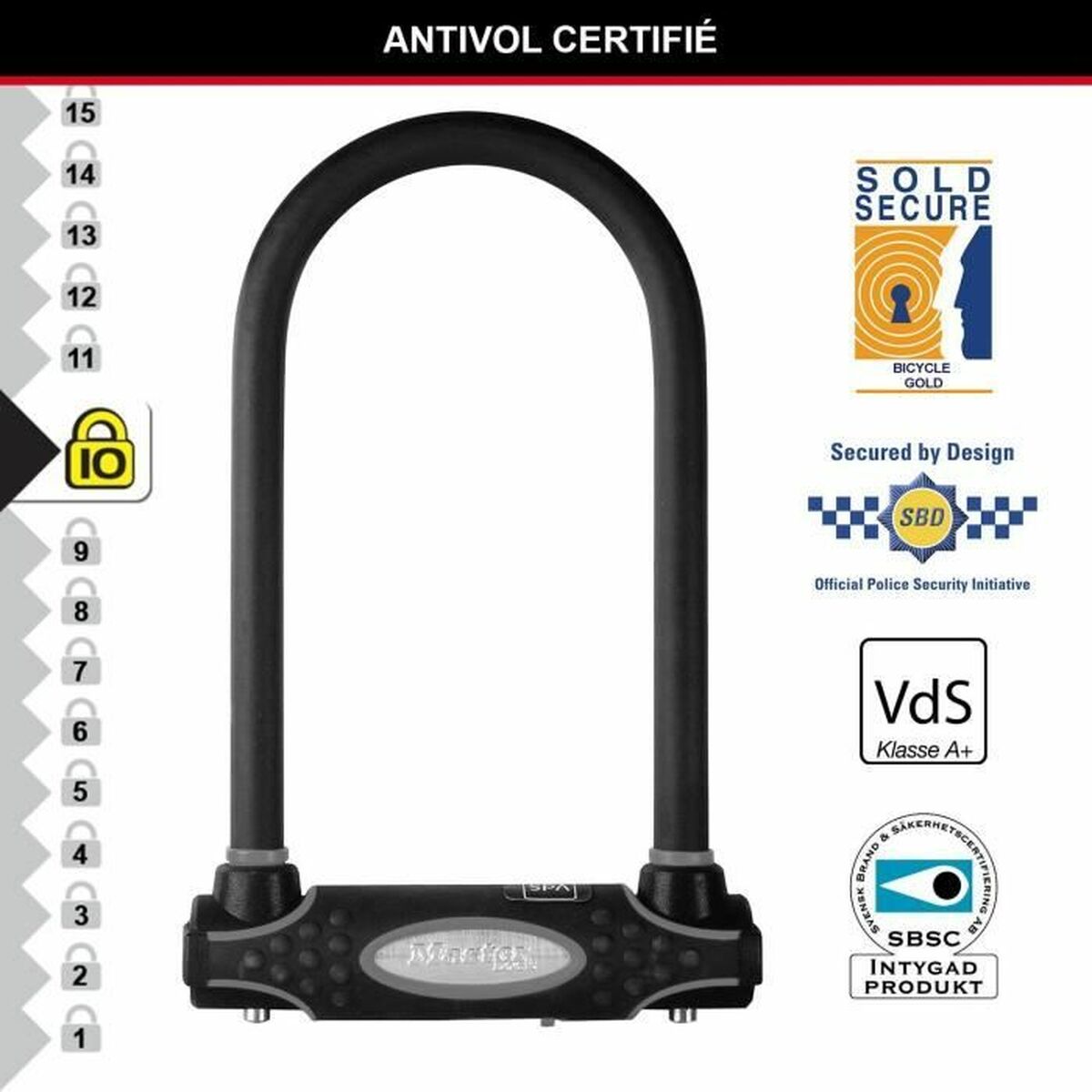 Key padlock Master Lock Red-4