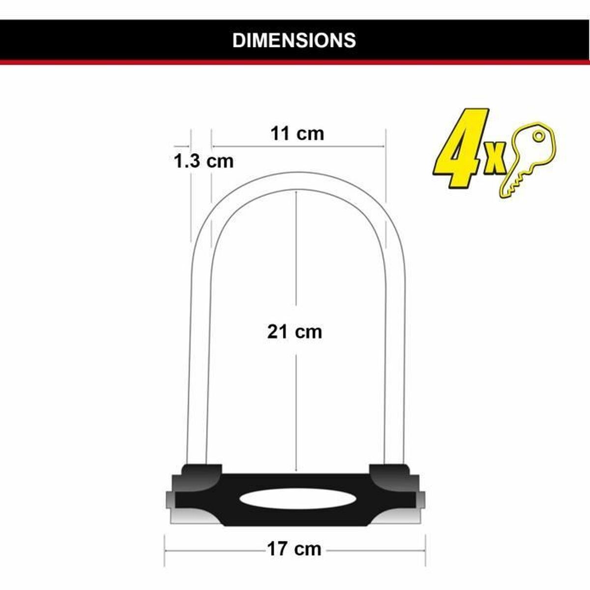 Key padlock Master Lock Red-1