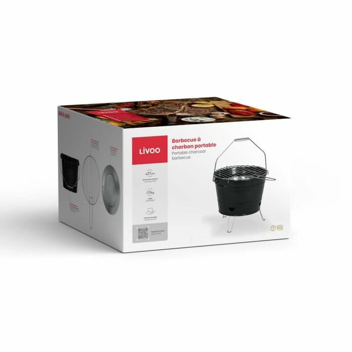 Barbecue Portable Livoo DOC327N Stainless steel-1