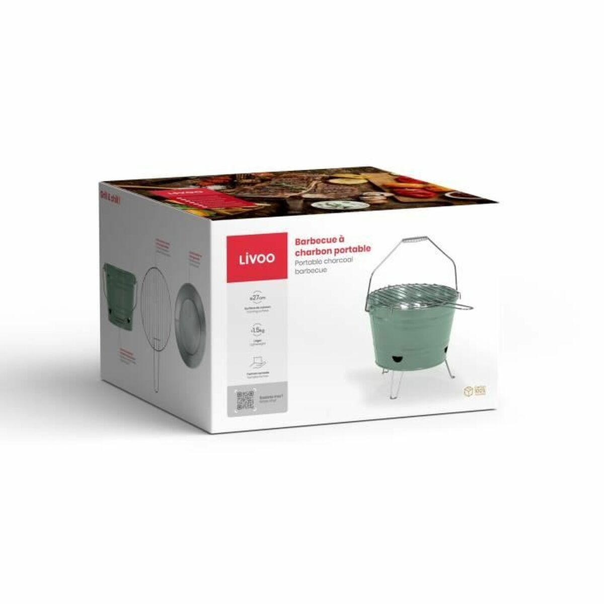 Barbecue Portable Livoo DOC327V  Metal Steel-1