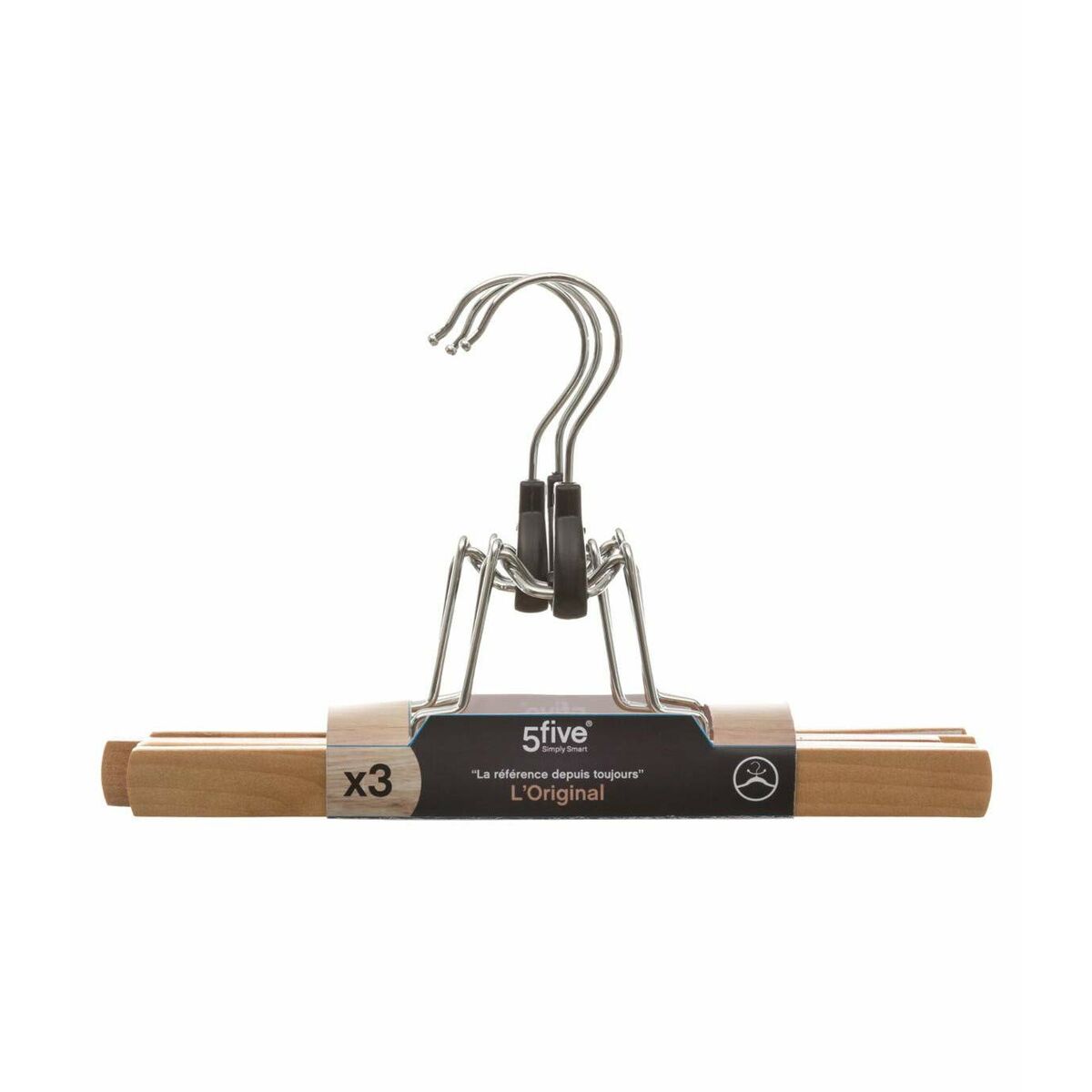 Trouser Hanger 5five Simply Smart Brown Natural Wood 25 x 16,3 cm Trousers-1