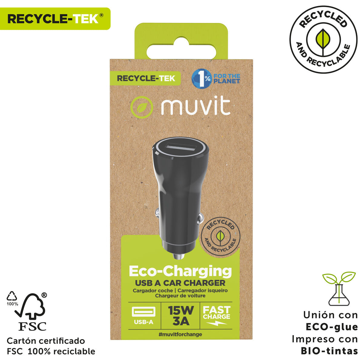 Car Charger Muvit Black 12 W-5