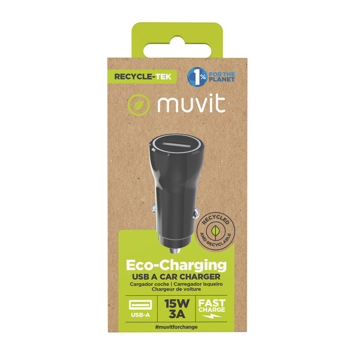 Car Charger Muvit Black 12 W-4