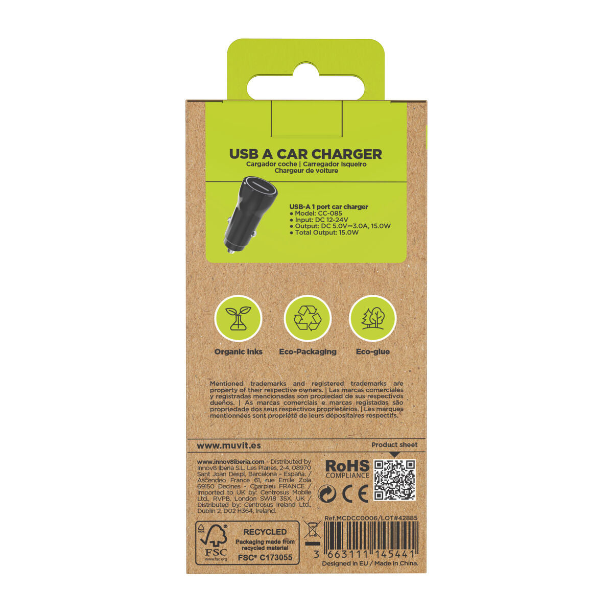 Car Charger Muvit Black 12 W-3