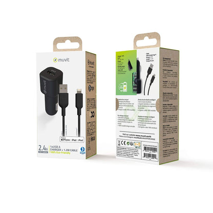 Car Charger Muvit 1,2 m Black-6